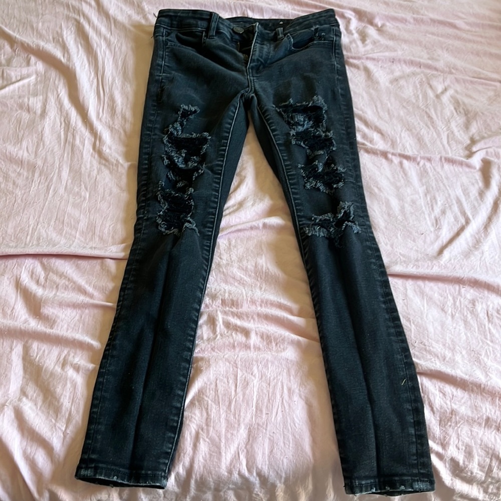 Black ripped jeans